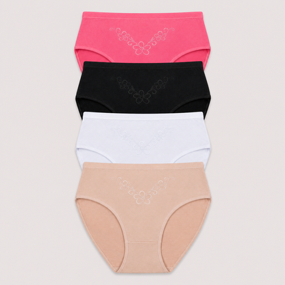 Women’s Silky High-Cut Full Briefs, 4-Pack