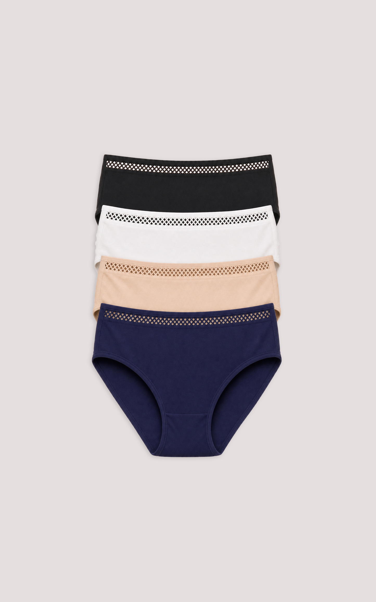 Culottes de bikini taille haute pour femme, soyeuses et douces (lot de 4)