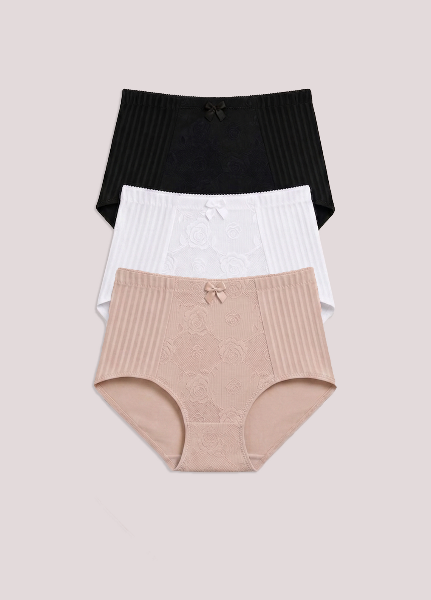 Culotte taille haute en coton et élasthanne pour femme grande taille (lot de 2)