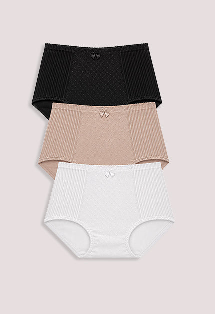 Pack of 3 Women's Plus Size Full Brief Panties | Silky Soft Comfort Underwear