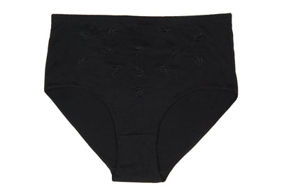 Plus Size Women’s Soft Embroidered Full Briefs 3-Pack