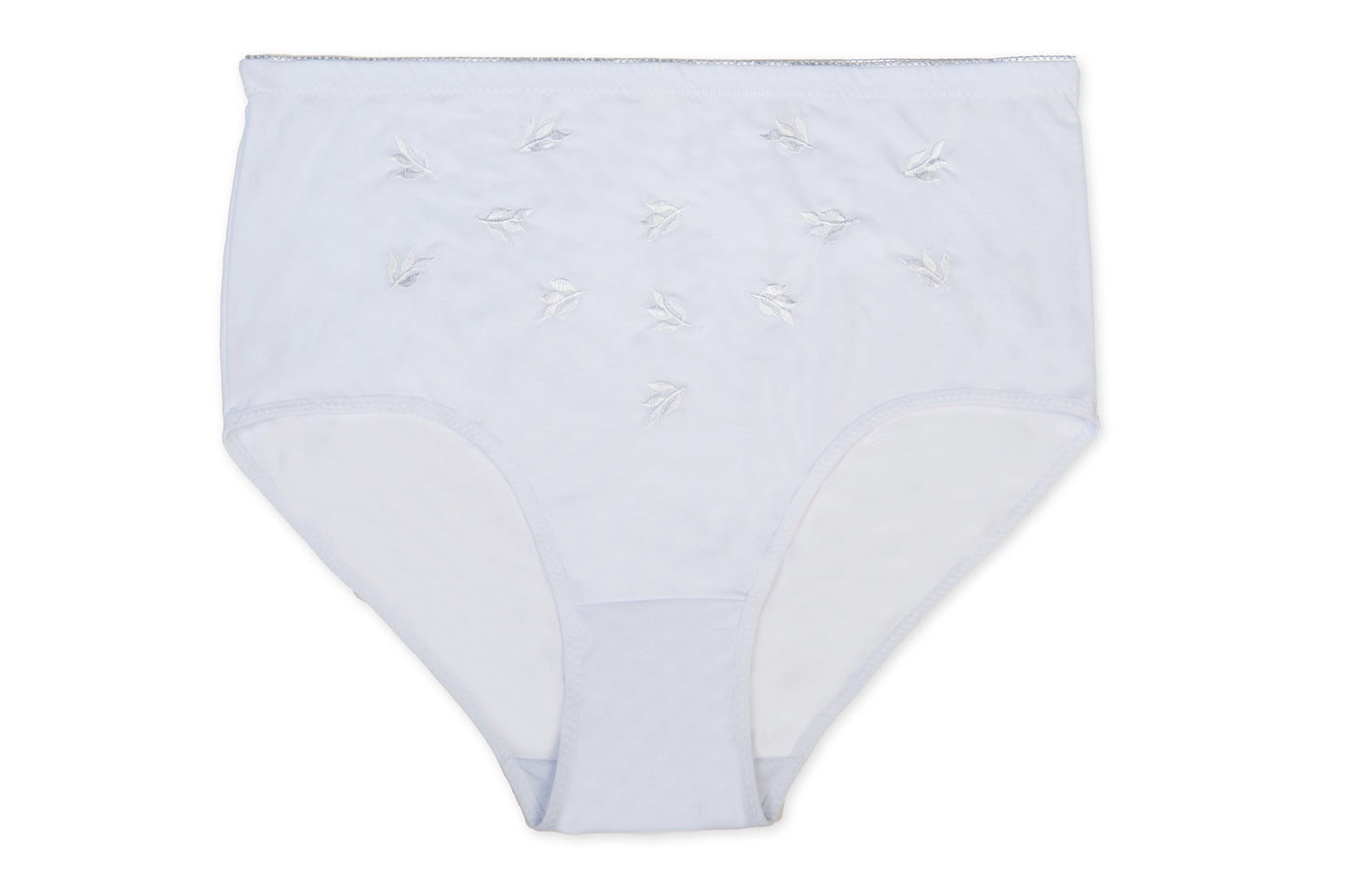Plus Size Women’s Soft Embroidered Full Briefs 3-Pack