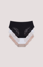 Lace Back Bikini Briefs for Women (4-Pack)