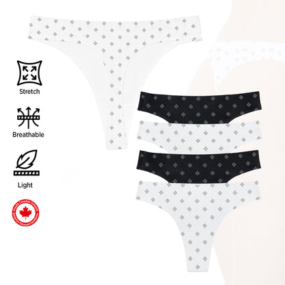 Women’s High-Cut Thong Underwear, 4-Pack