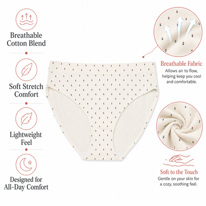 Cotton Spandex Thong 4 Pack | Floral and Lilac Checkered