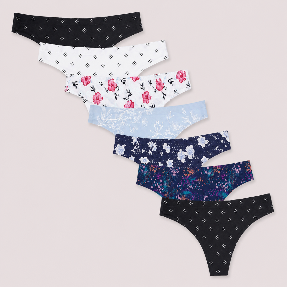 Women’s Printed Thong Underwear | 6-Pack