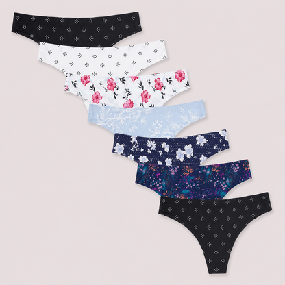 Women’s Printed Thong Underwear | 6-Pack