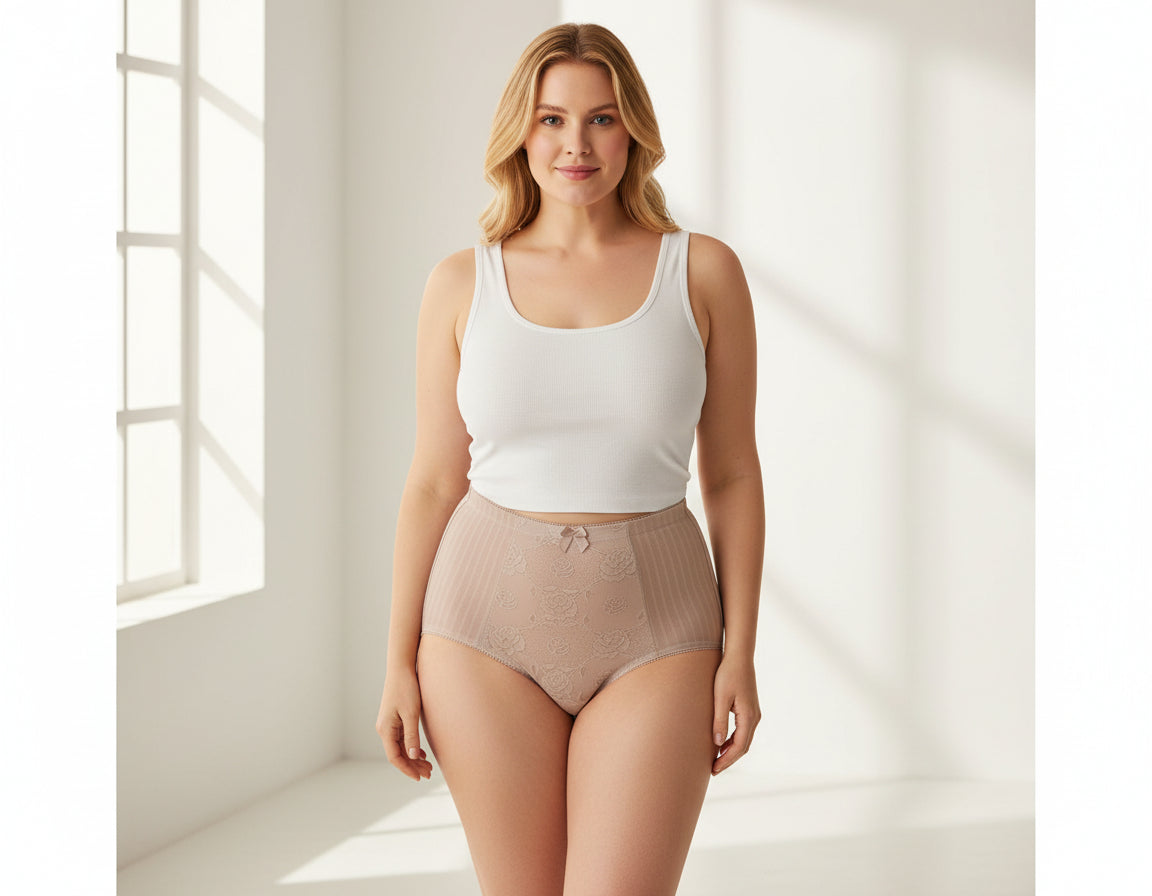 Plus Size Full Brief Panties Pack of 3 Women's Silky Soft Comfort Underwear