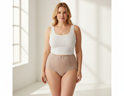 Plus Size Full Brief Panties Pack of 3 Women's Silky Soft Comfort Underwear
