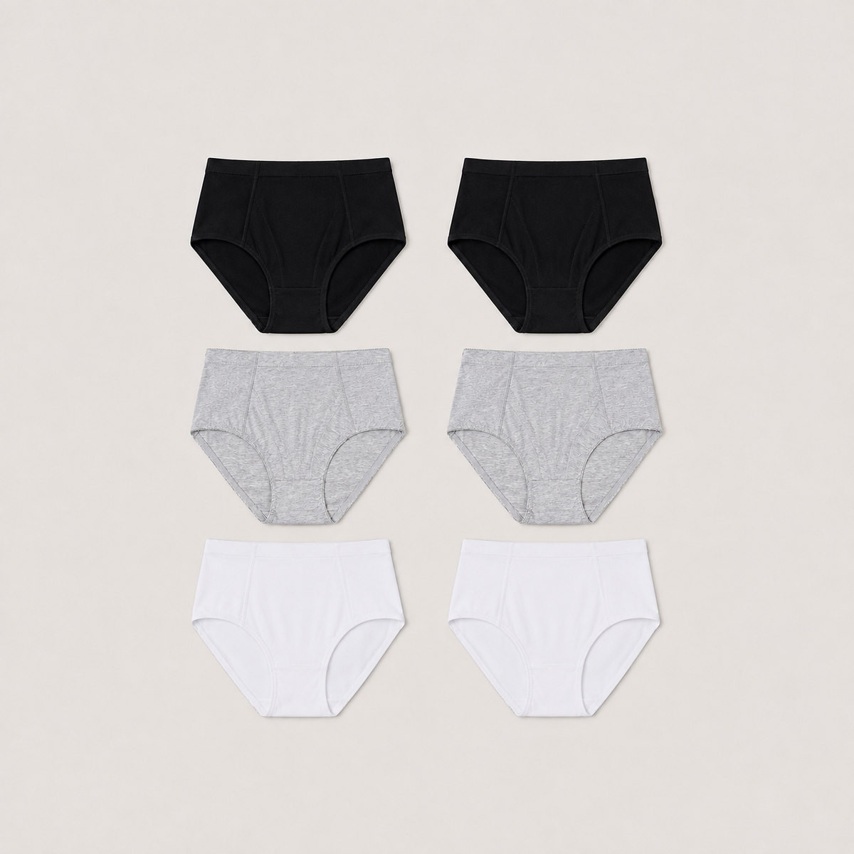 Women’s Cotton-Stretch High-Cut Bikini Briefs, 6-Pack