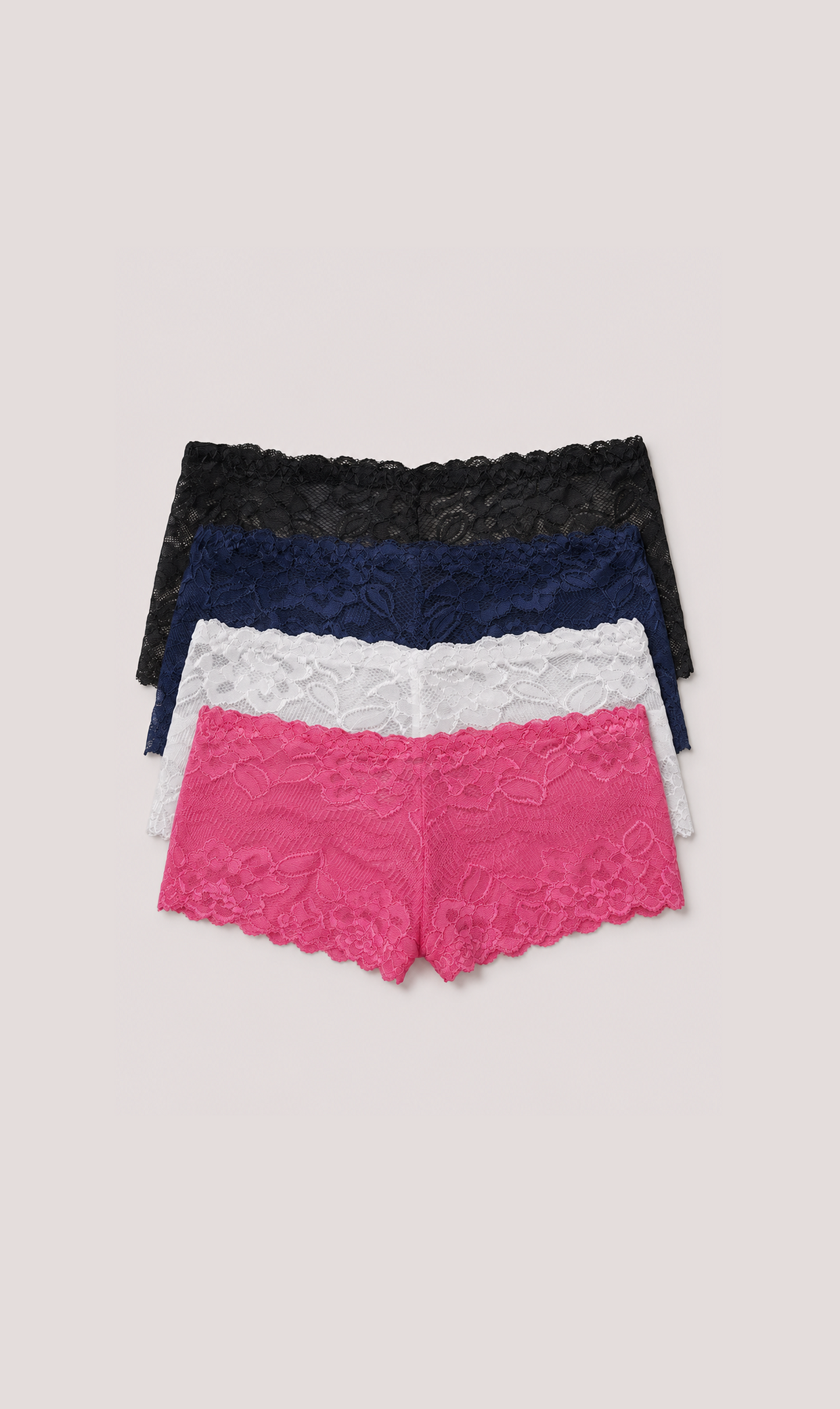 Boxers féminins en dentelle échancrée (lot de 8)