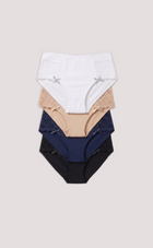 Microfiber Lace Full Briefs for Women (6-Pack)