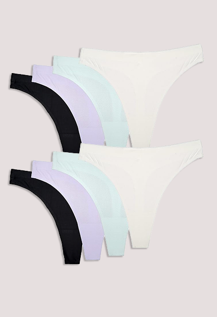 Set of women's underwear in various colors on a light gray background thng rufina canada