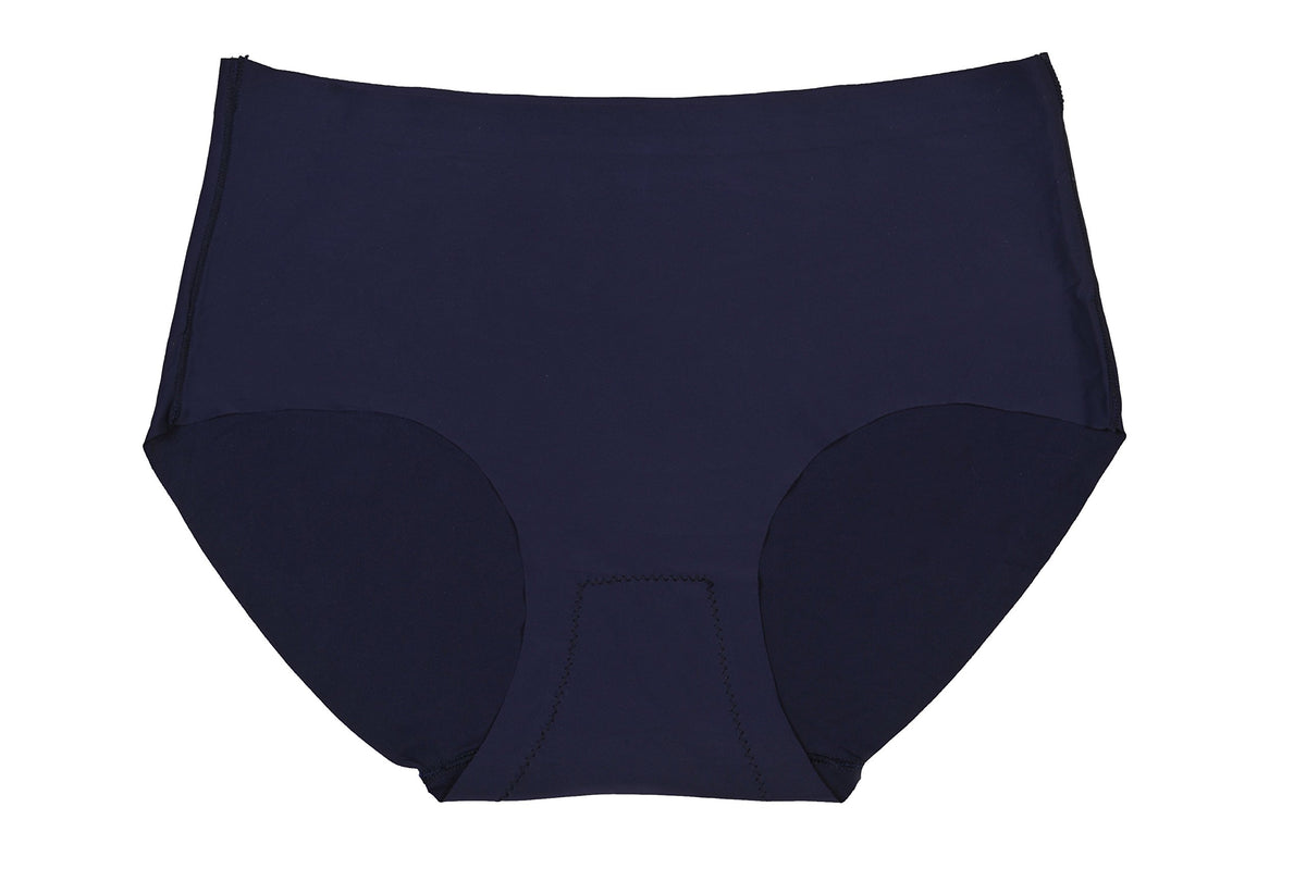 Women’s Seamless No Show Thongs front view navy