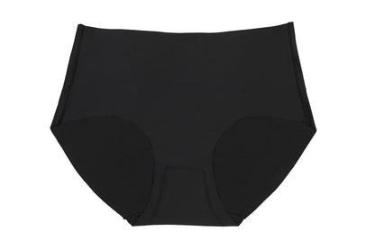 Women’s Seamless No Show Thongs front view black