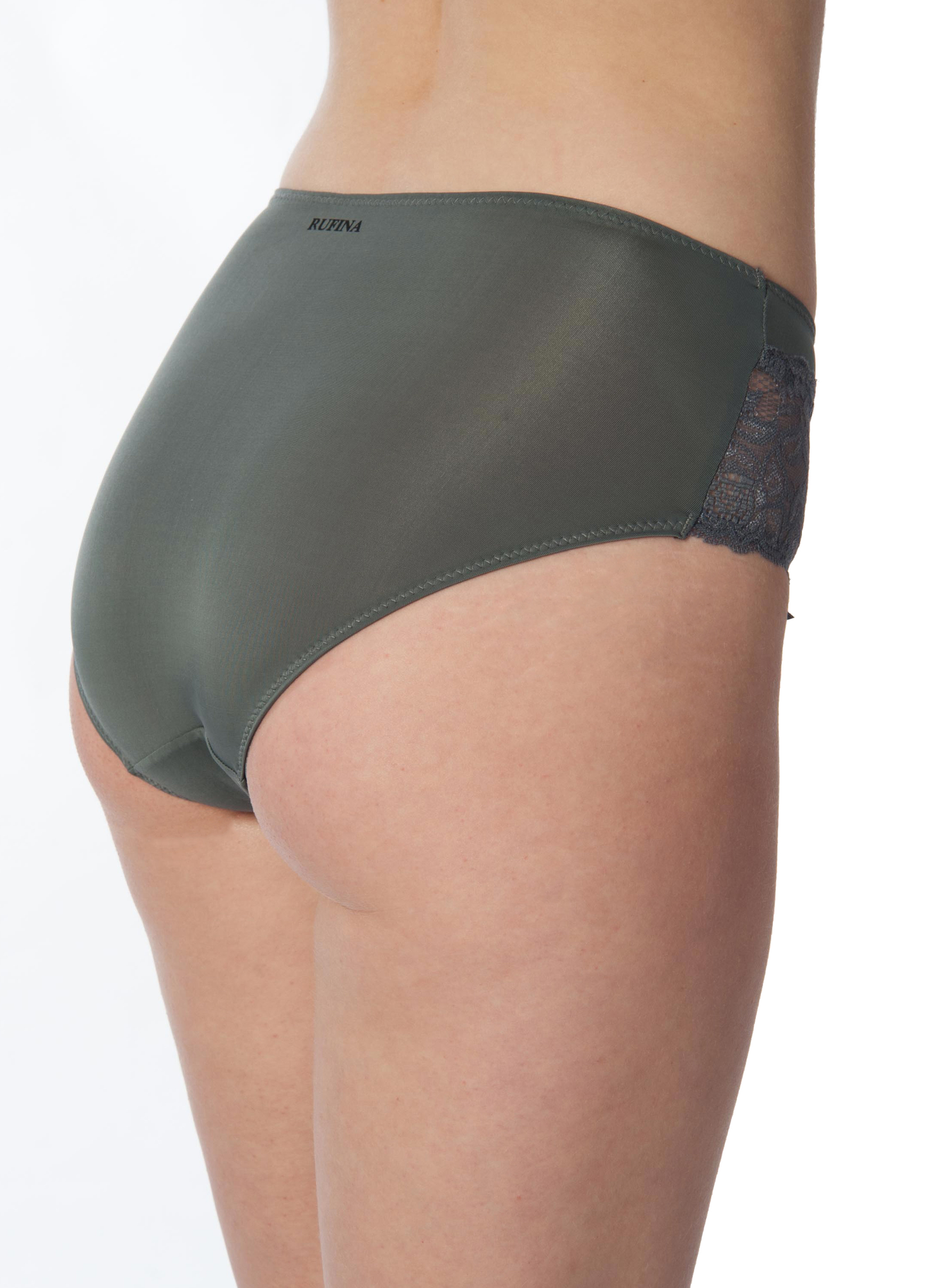 microfiber underwear with lace trim on a white background