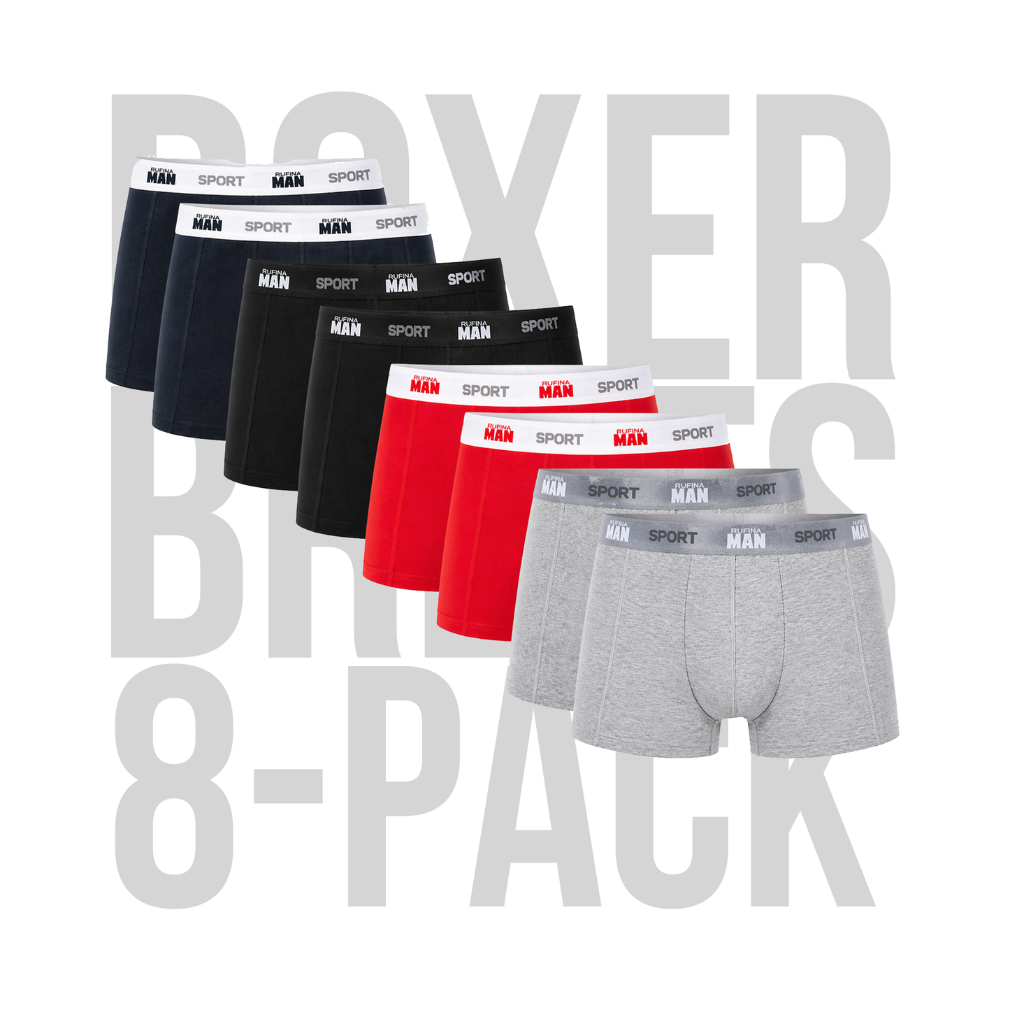Men’s Boxer Briefs (8-Pack)