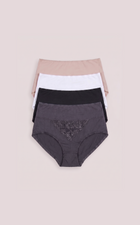 Culottes brodées pour femme (lot de 4)
