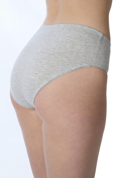 Women’s Cotton-Stretch High-Cut Bikini Briefs, 6-Pack